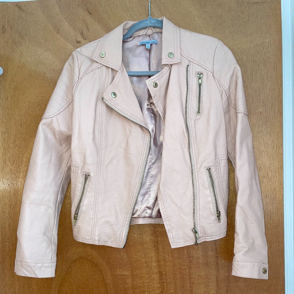 Charlotte Russe Pink Leather Jacket